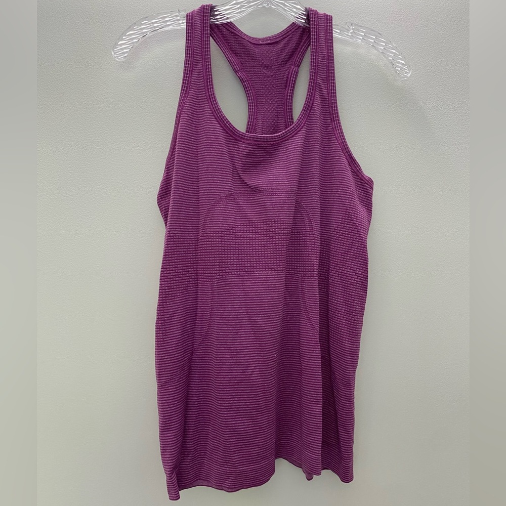 lululemon athletica Purple Striped Racerback Tank